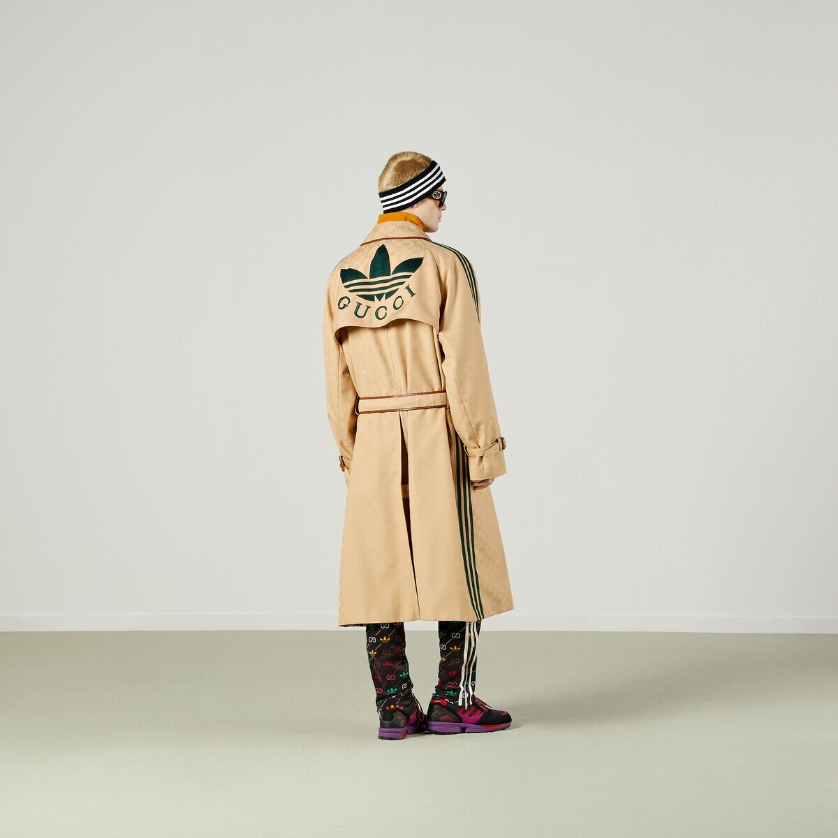 adidas x Gucci belted coat - 8