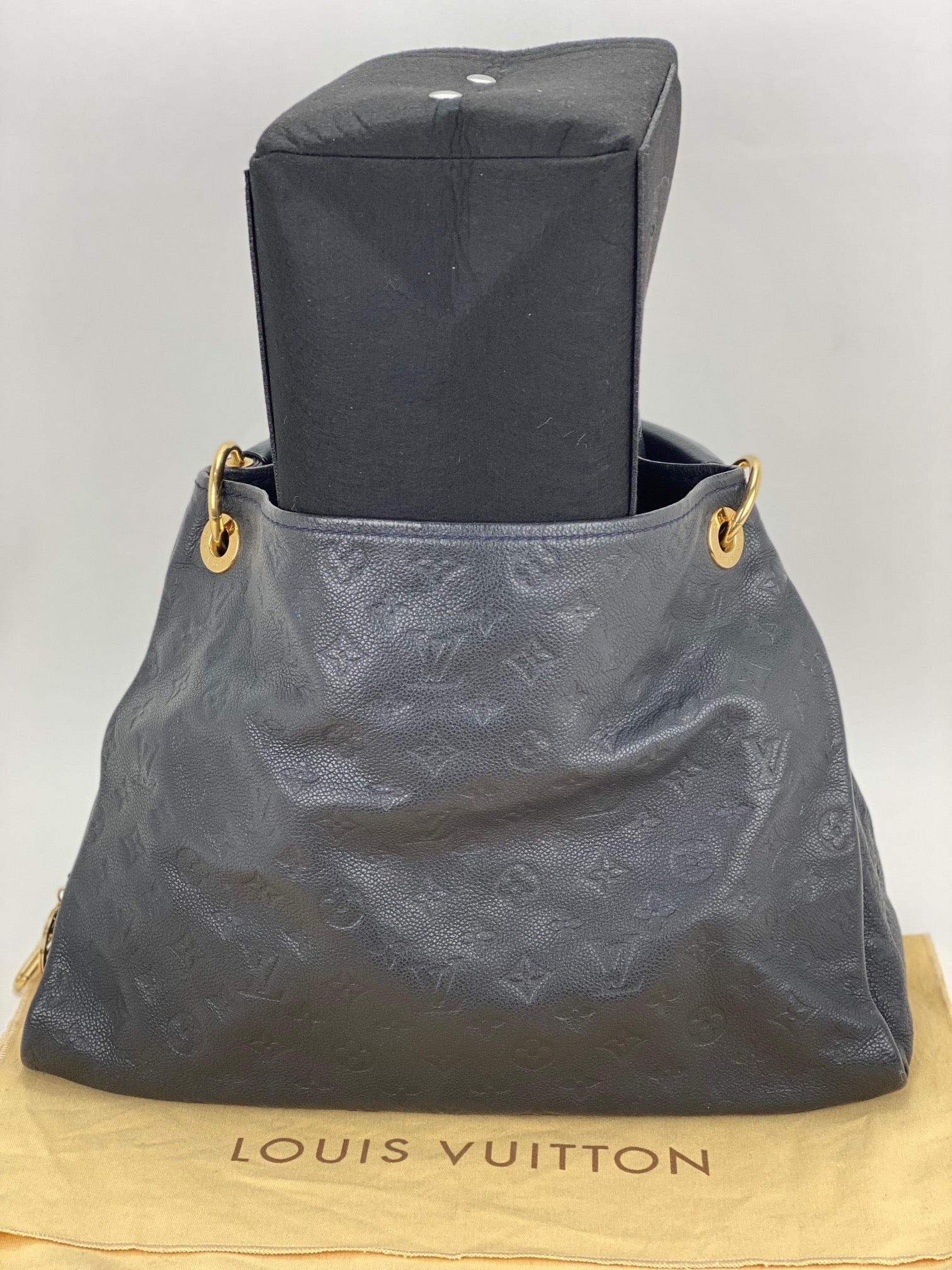 LOUIS VUITTON Artsy MM Monogram Empreinte Infini Blue Tote Hand Bag M93448 Pre owned - 3