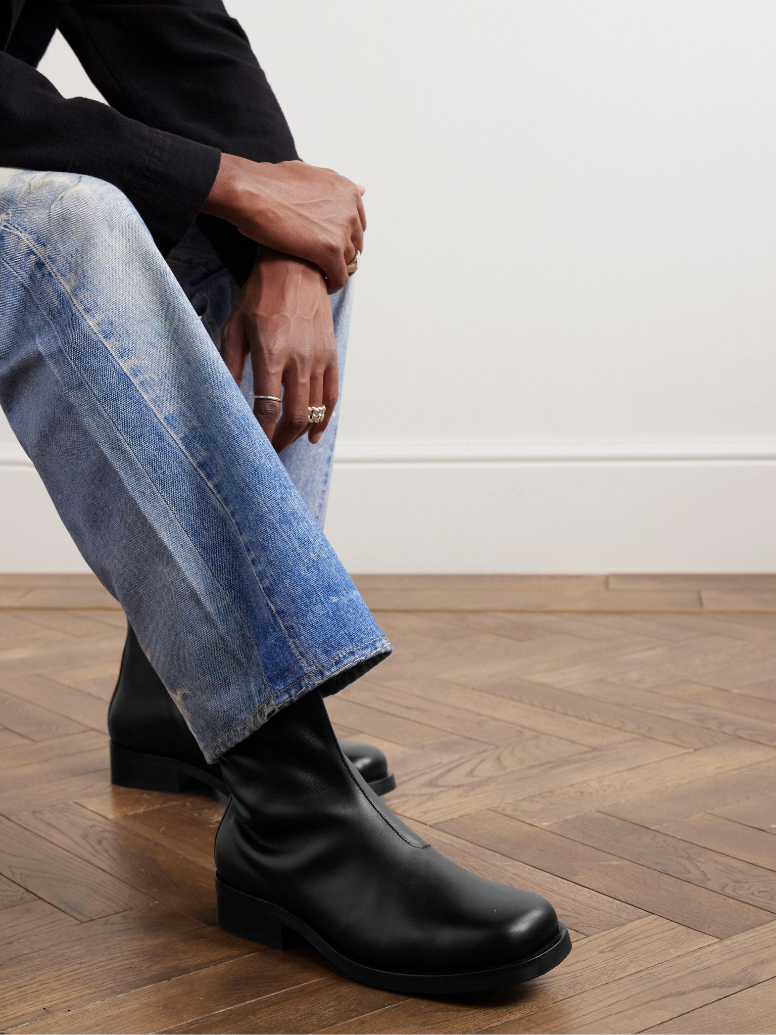 Camion Leather Boots Black - 2