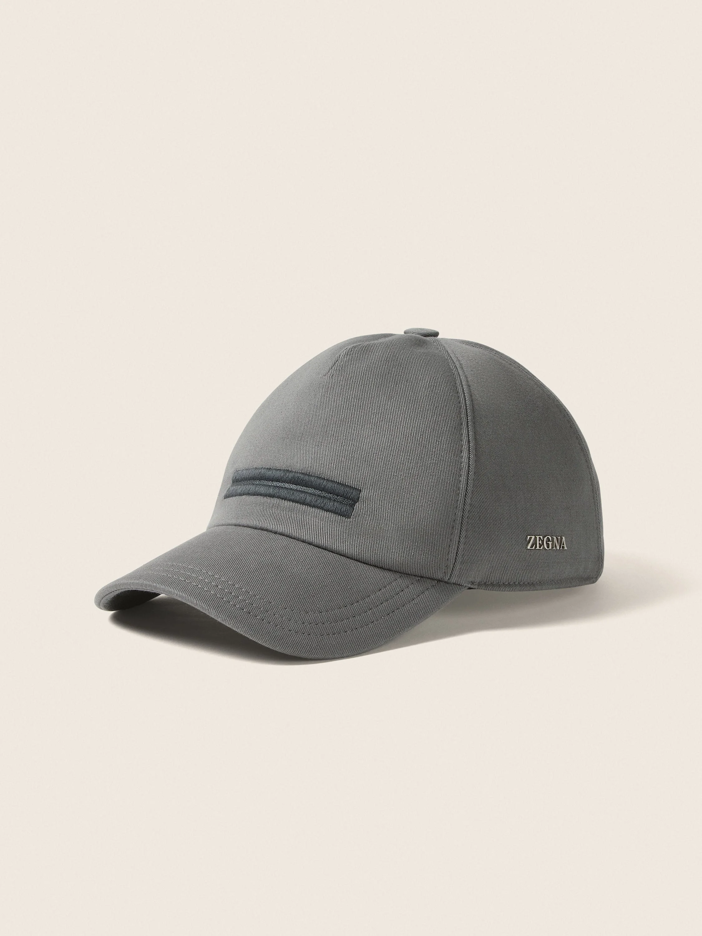 DARK TAUPE COTTON BASEBALL CAP - 1
