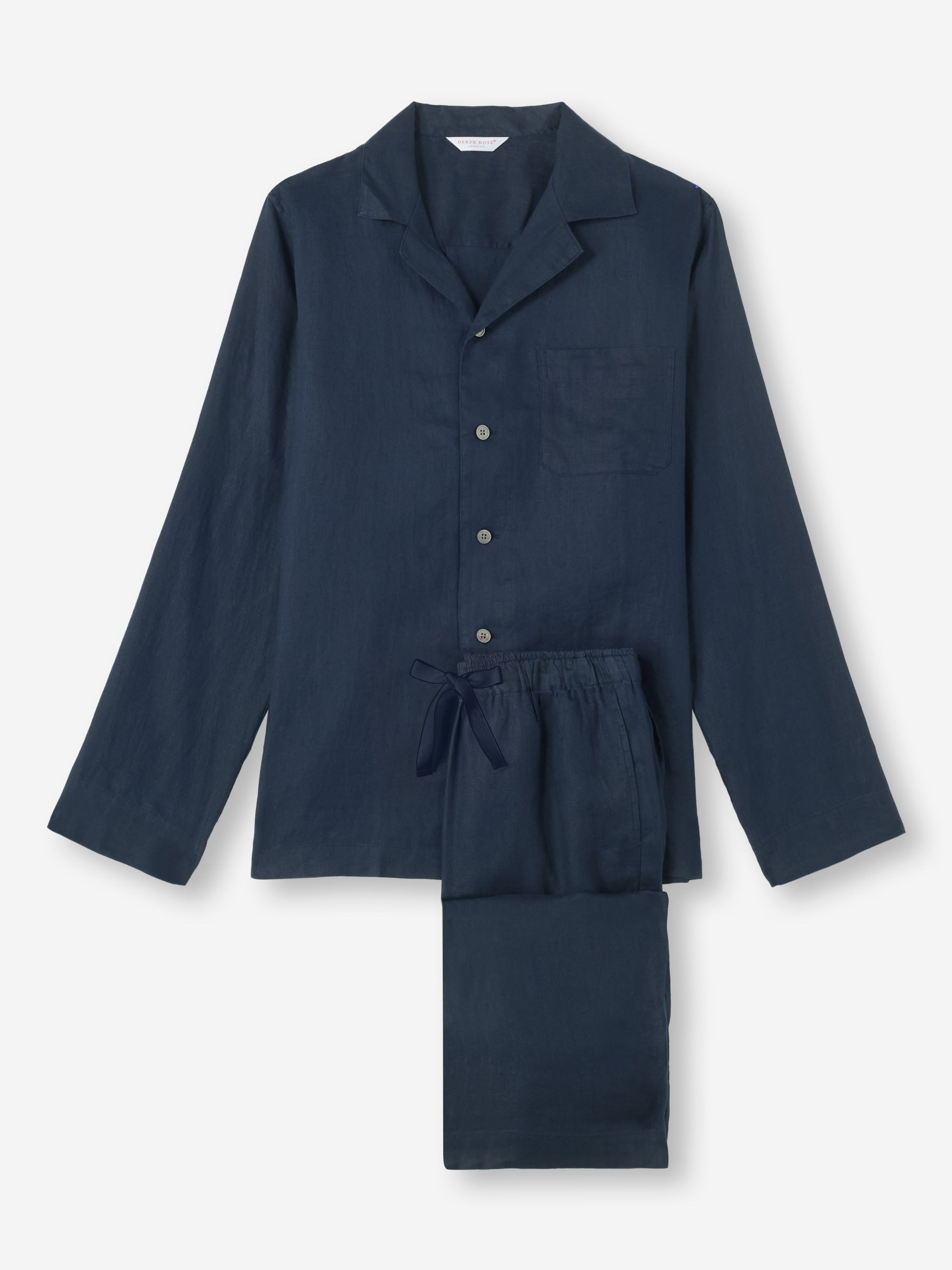 Women's Pajamas Sicily Linen Navy - 8