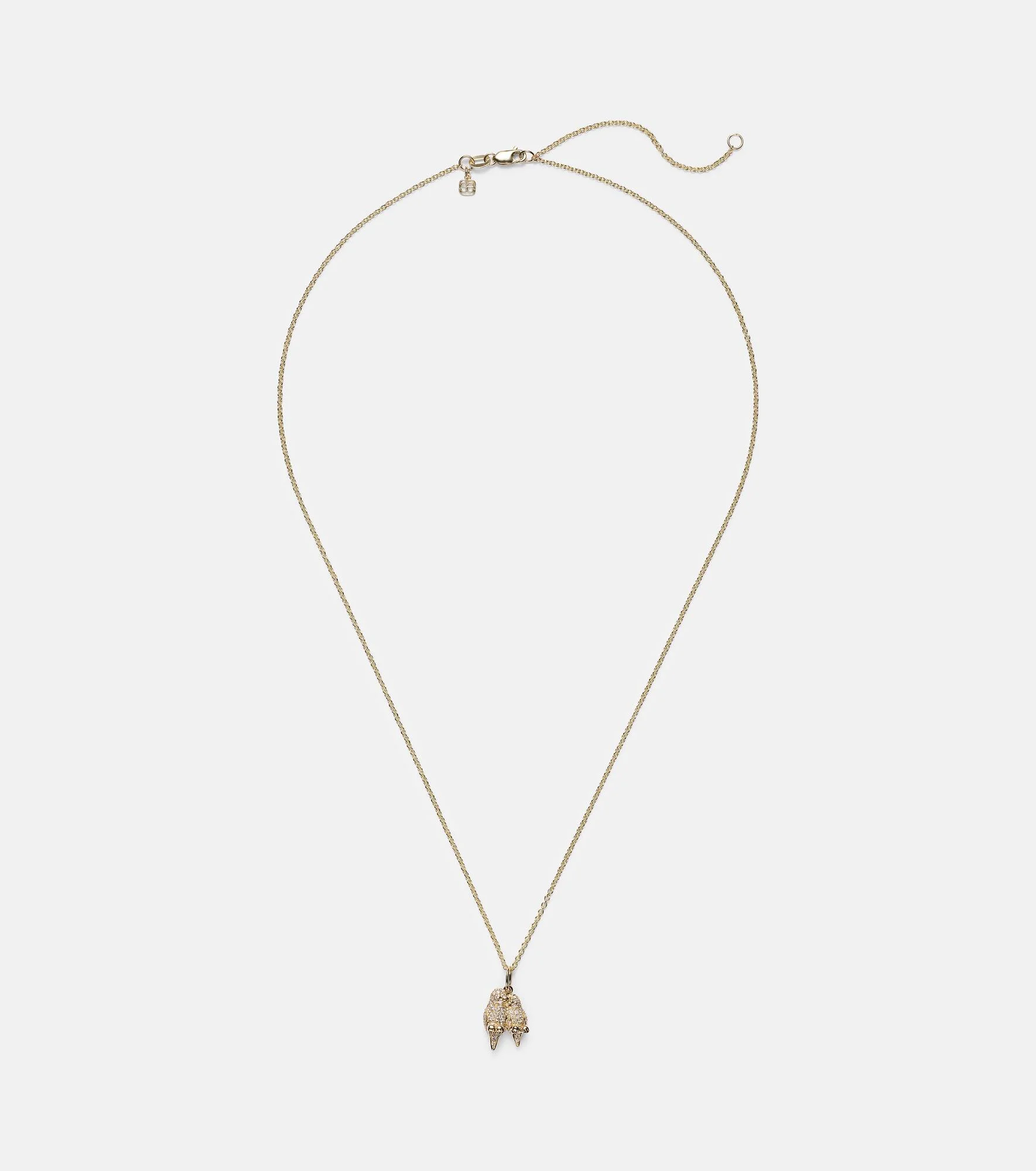 Lovebirds 14kt gold necklace with diamonds - 1