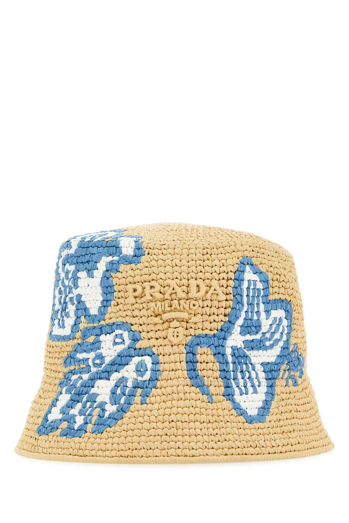 Prada Women Raffia Bucket Hat - 2