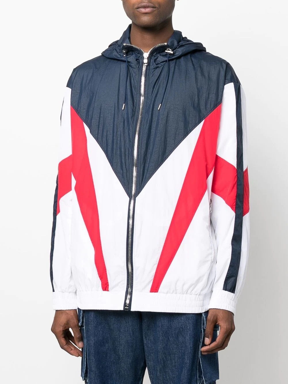 colourblock hooded sports jacket - 3