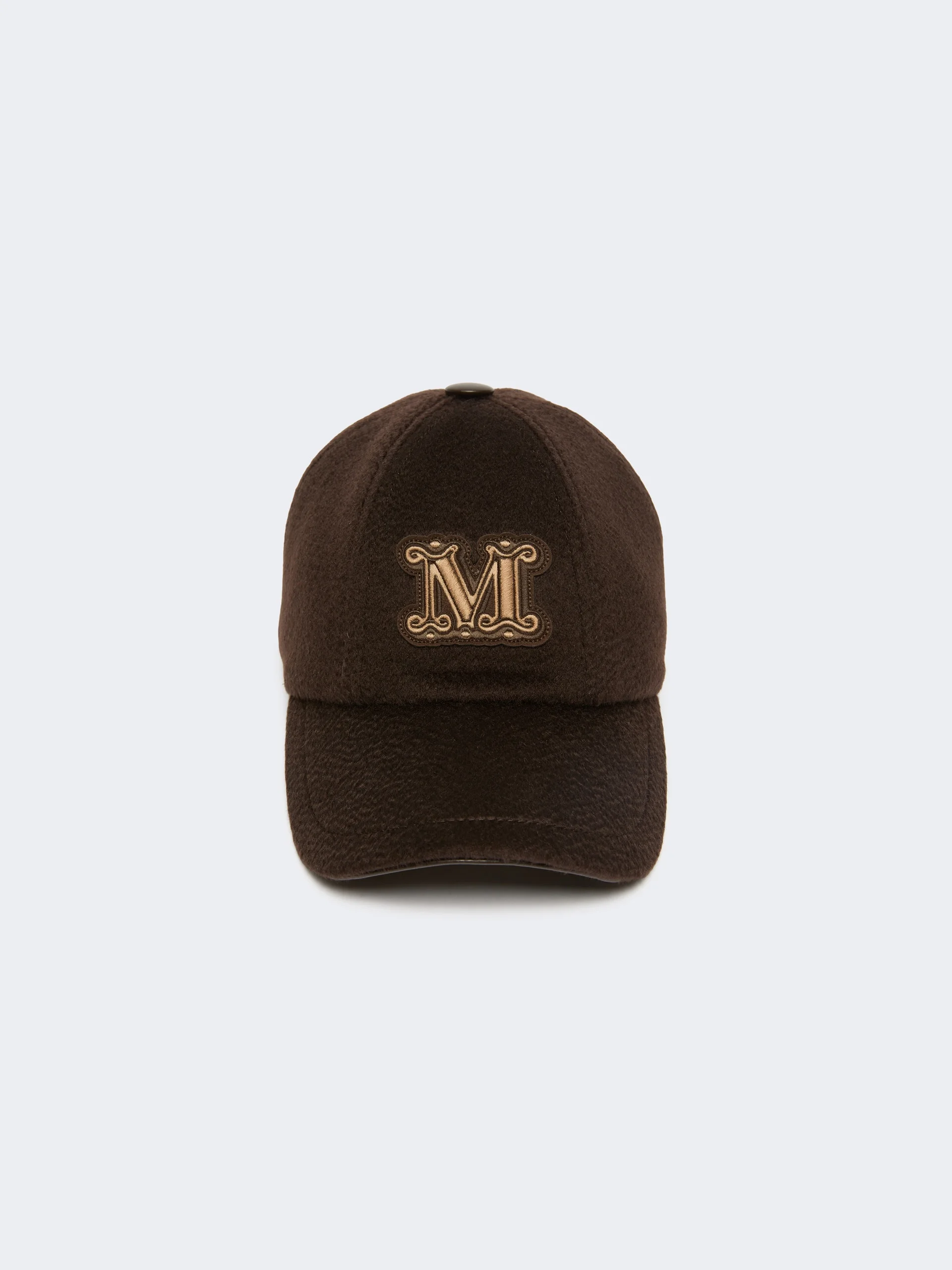 ORDINE Cashmere double drap baseball cap - DARK BOWN - 1