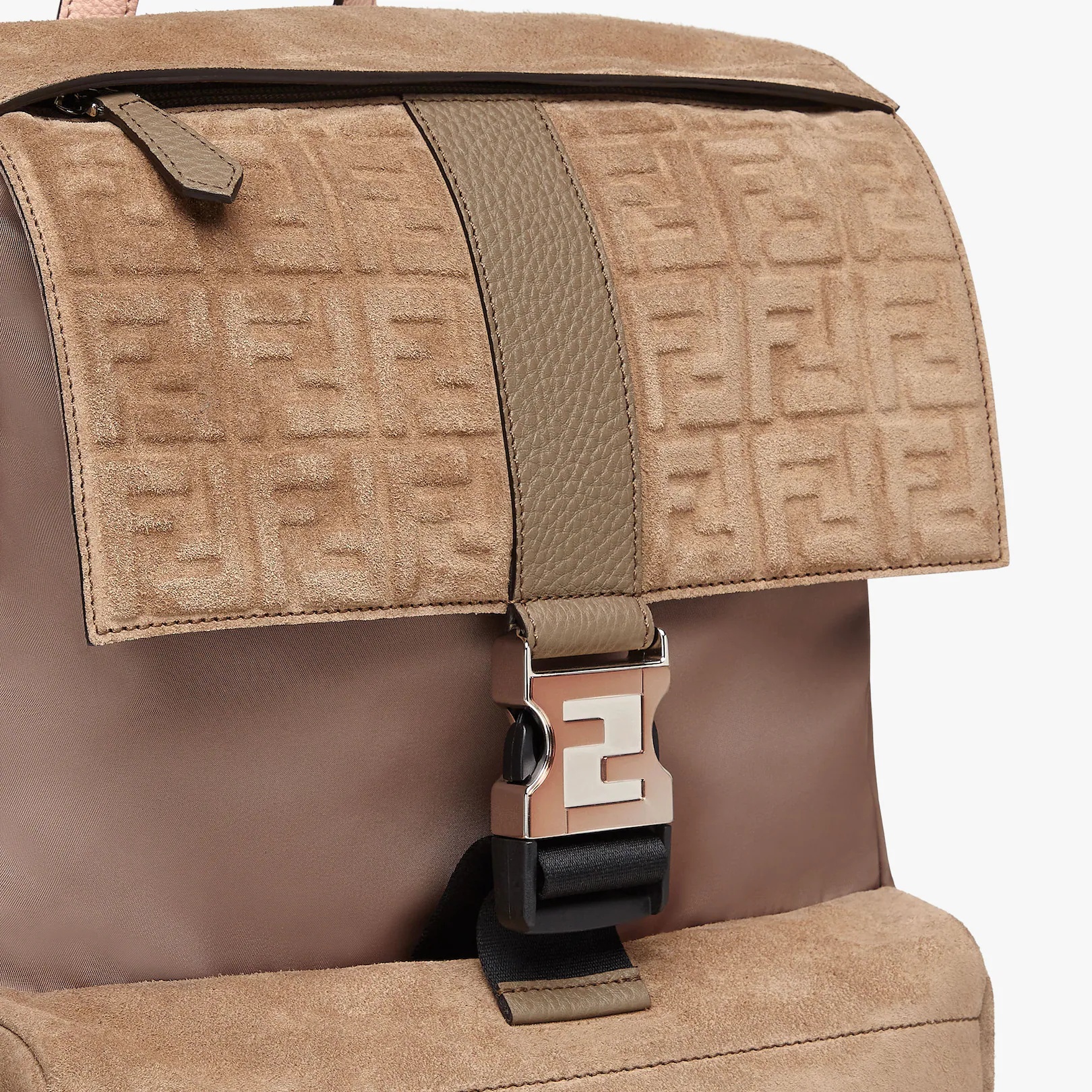 Light brown suede backpack - 4