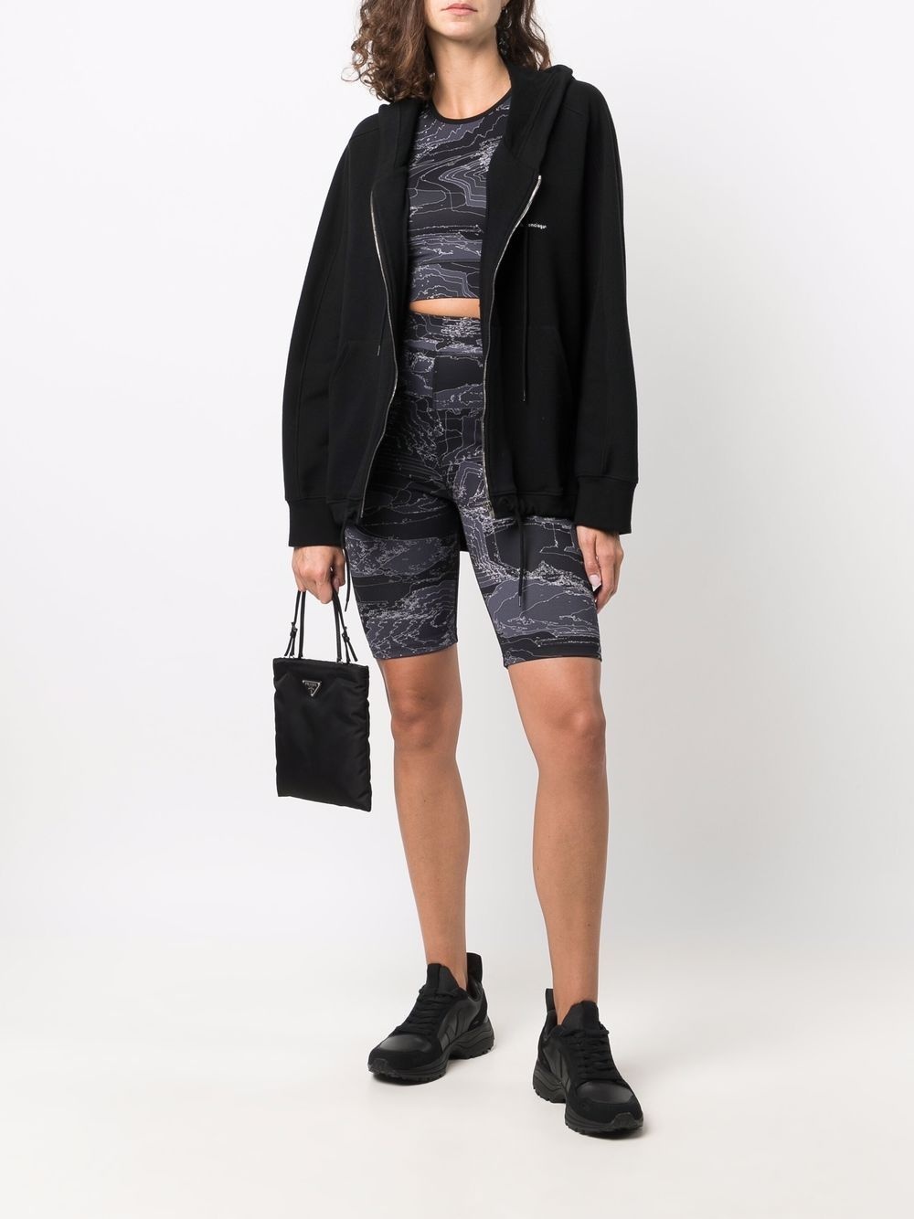 high-rise fitted cycling shorts - 2