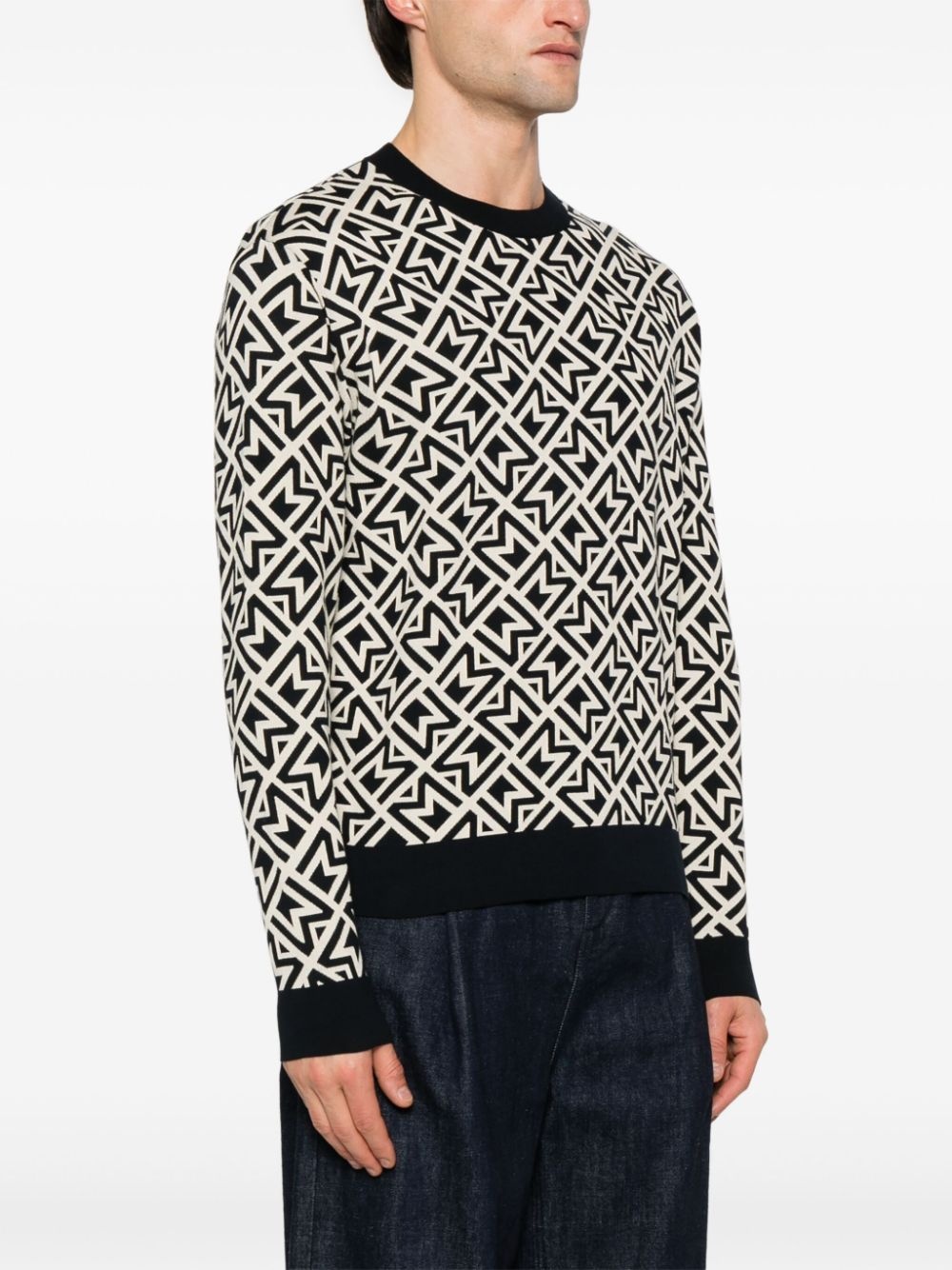monogram sweater - 3
