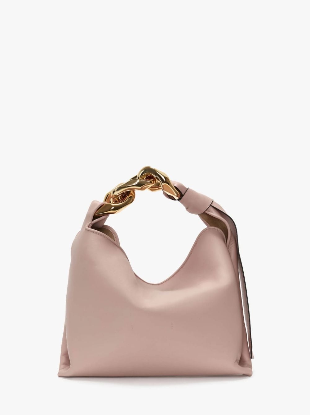 SMALL CHAIN HOBO - LEATHER SHOULDER BAG - 4