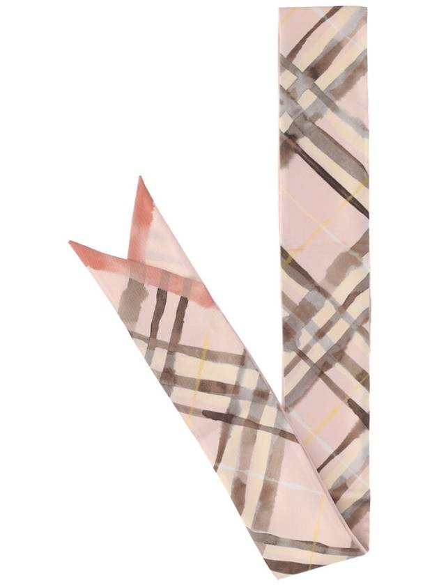スカーフ BURBERRY Skinny Reversible Check Silk Scarf 8102101 TEACUP Skinny Reversible Check Silk Scarf in Teacup | Burberry