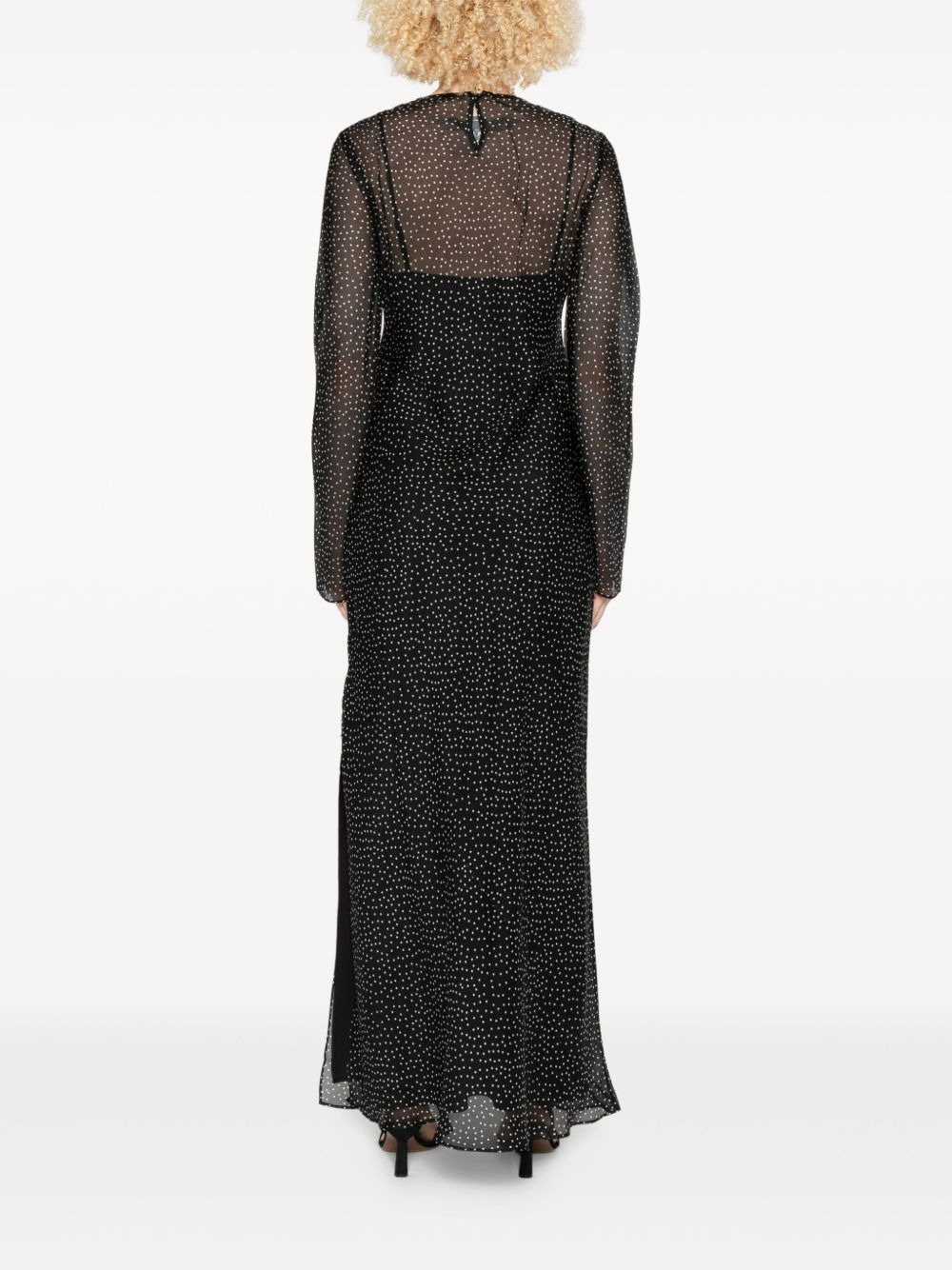 Lisander polka-dot long-sleeve dress - 4