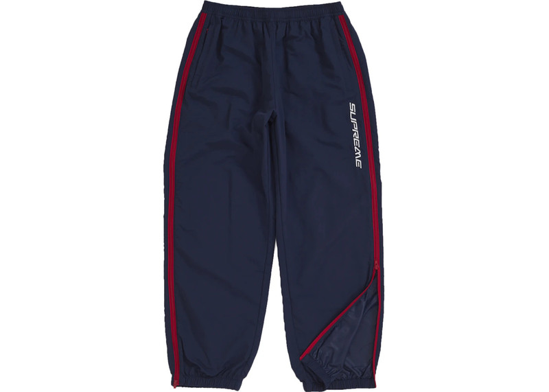 Supreme Supreme Contrast Zip Warm Up Pant Navy outlook
