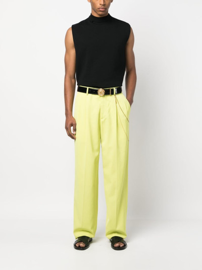 VERSACE wide-leg cotton trousers outlook