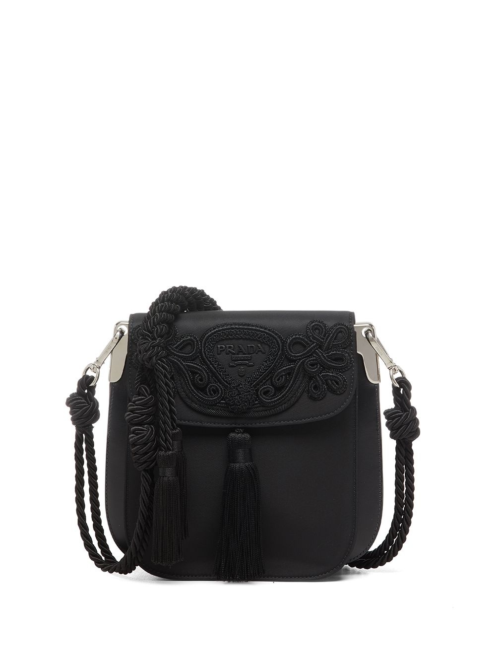 embroidered logo shoulder bag - 1