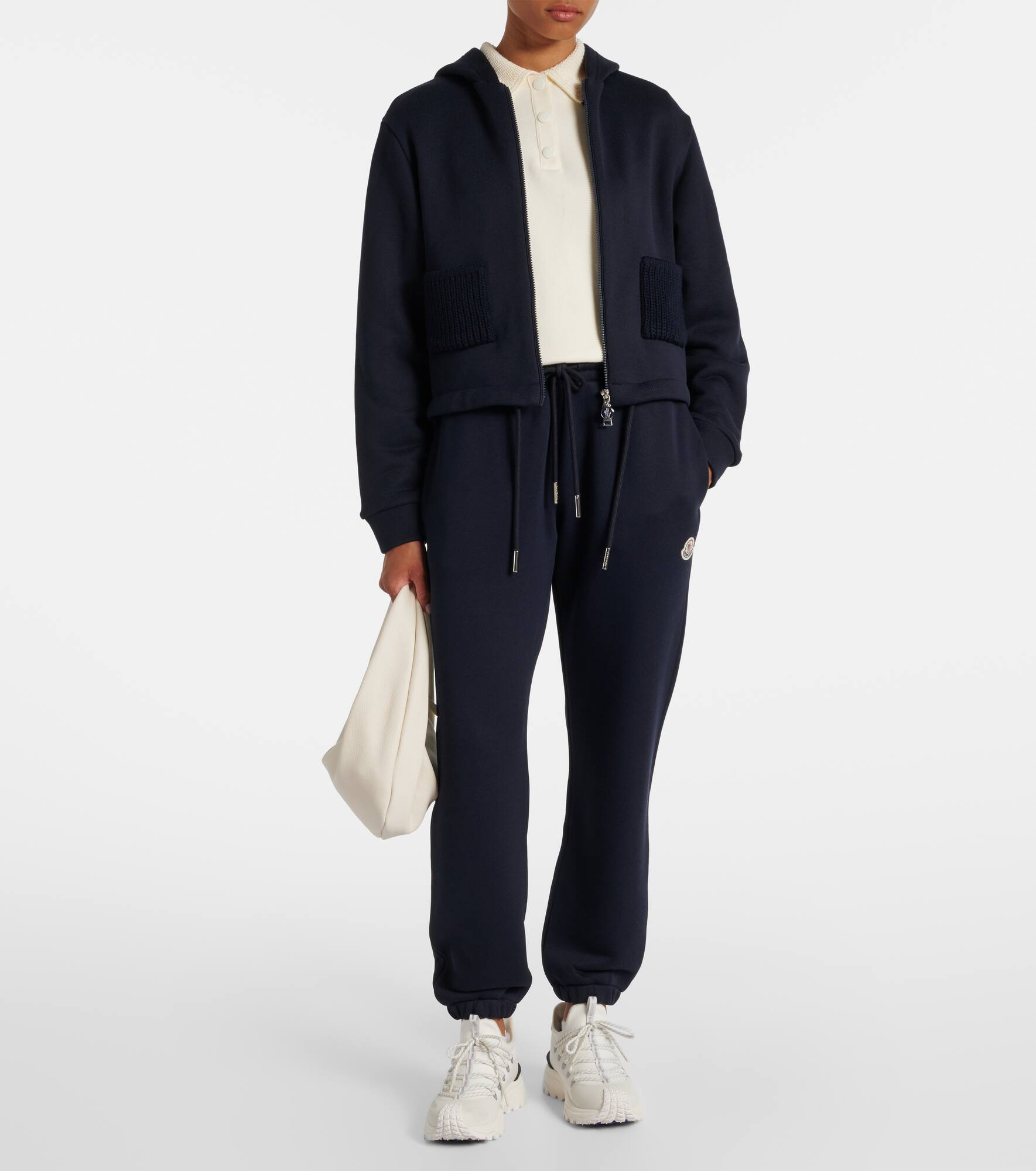 Cotton-blend jersey zip-up hoodie - 2