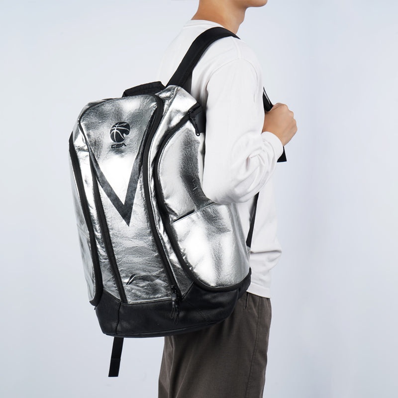 Li-Ning CBA All Star Player Backpack 'Silver Black' ABSR176-3 - 4