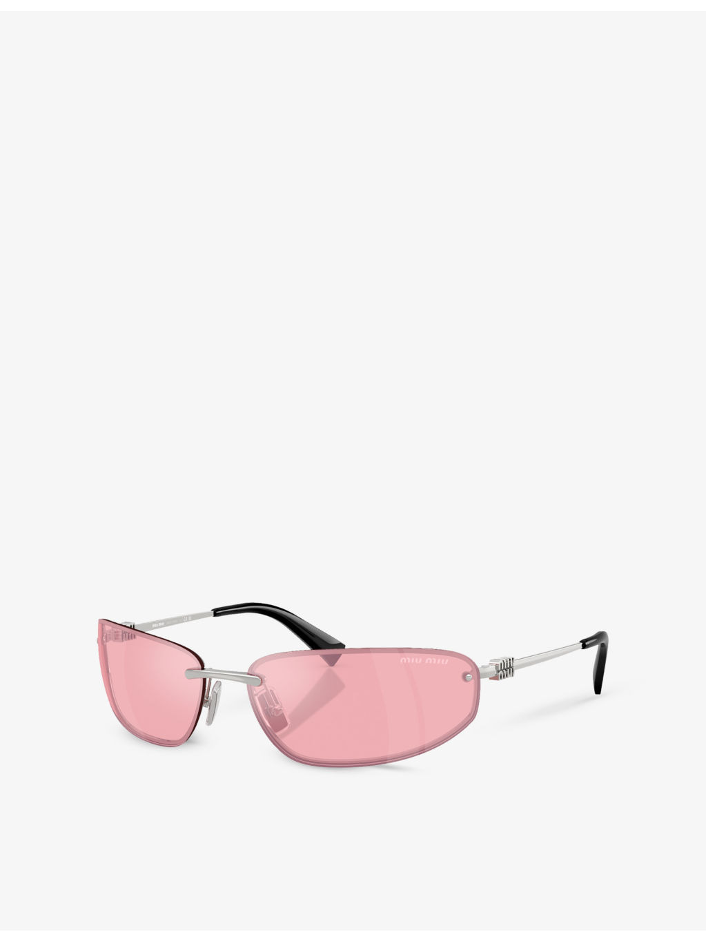 MU A50S Oval-Frame Metal Sunglasses - 2