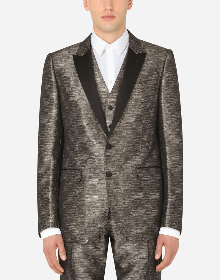 Lamé jacquard Martini-fit tuxedo suit - 4