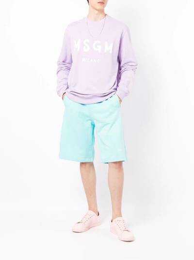 MSGM logo print sweatshirt outlook