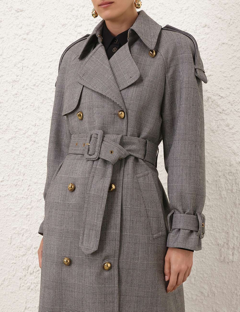 CHECK TRENCH COAT 5