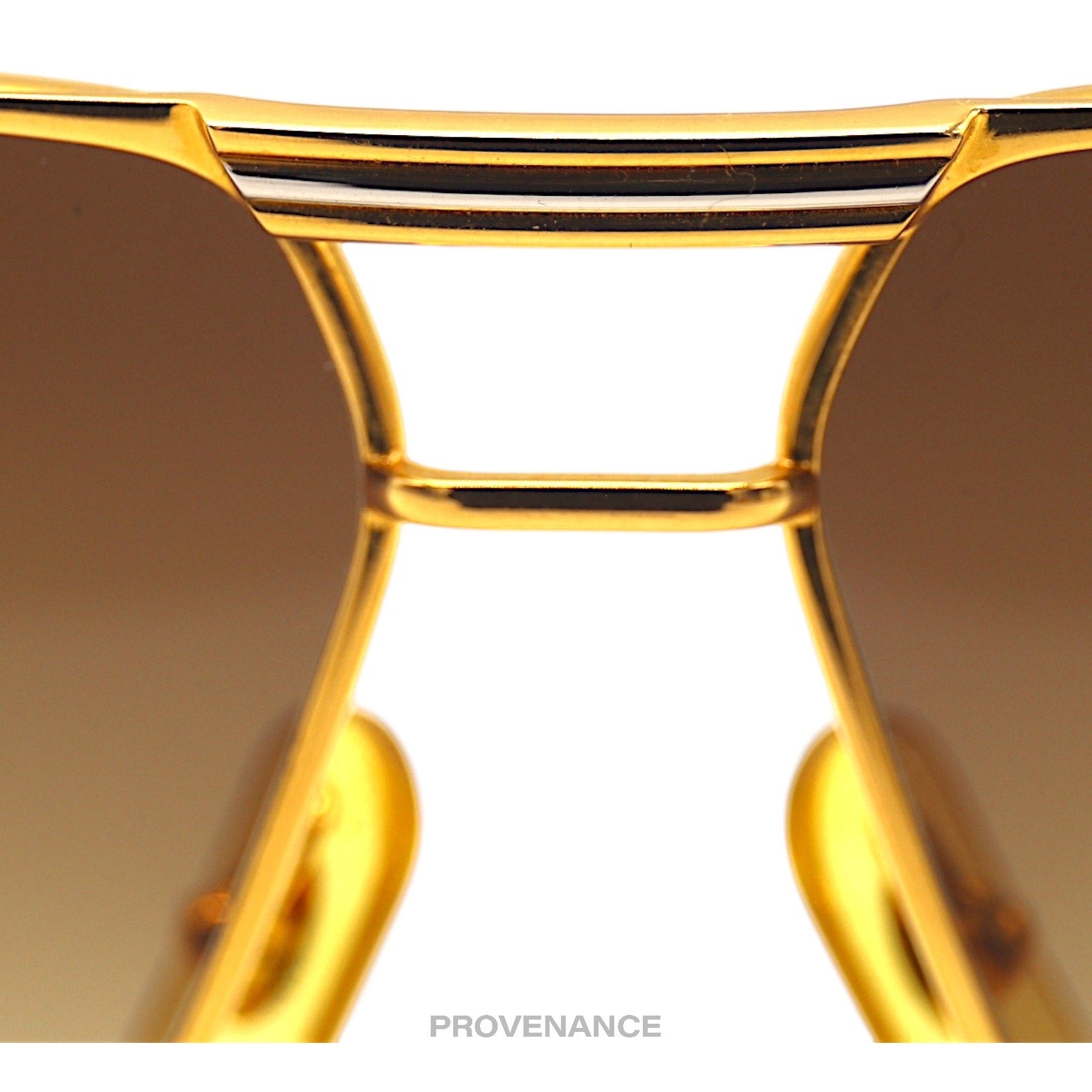 Cartier Tank Louis Vintage Sunglasses - Gold Brown 62 GM - 8