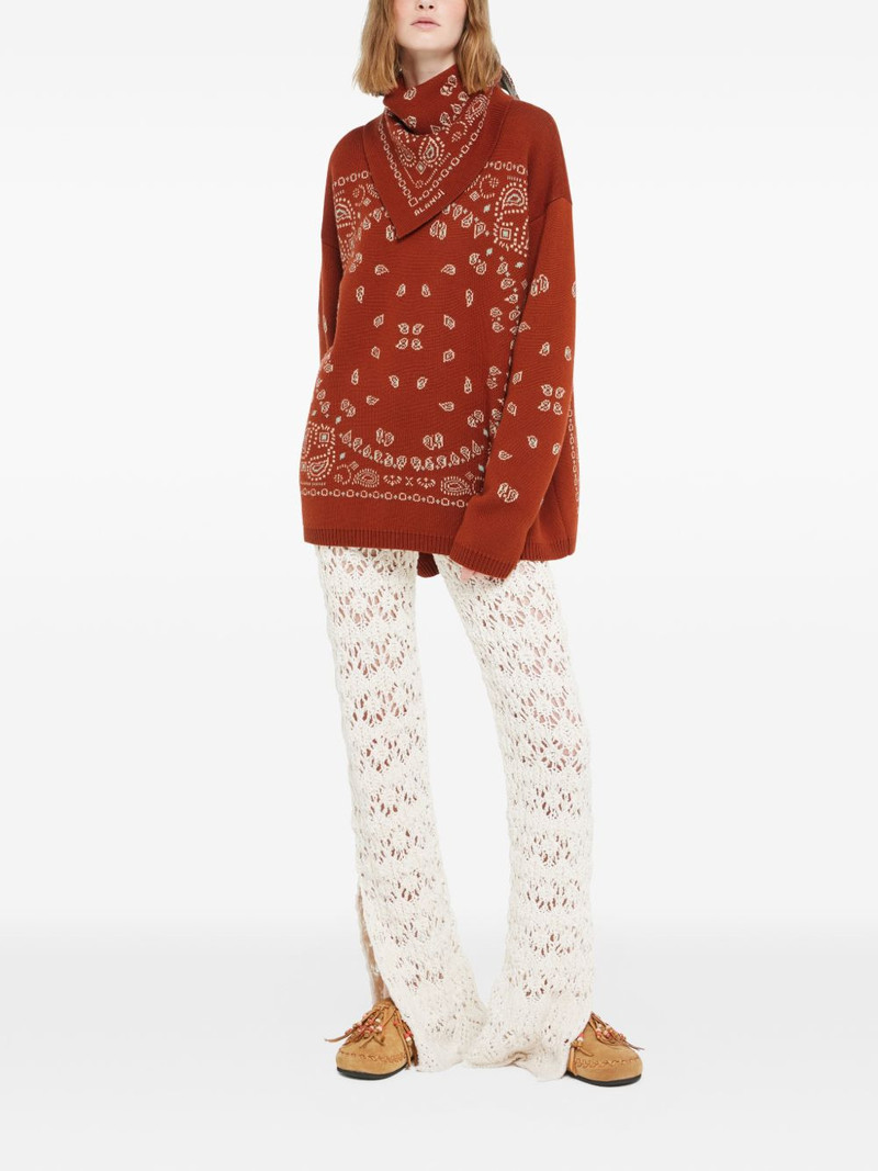 Alanui bandana jacquard sweater outlook