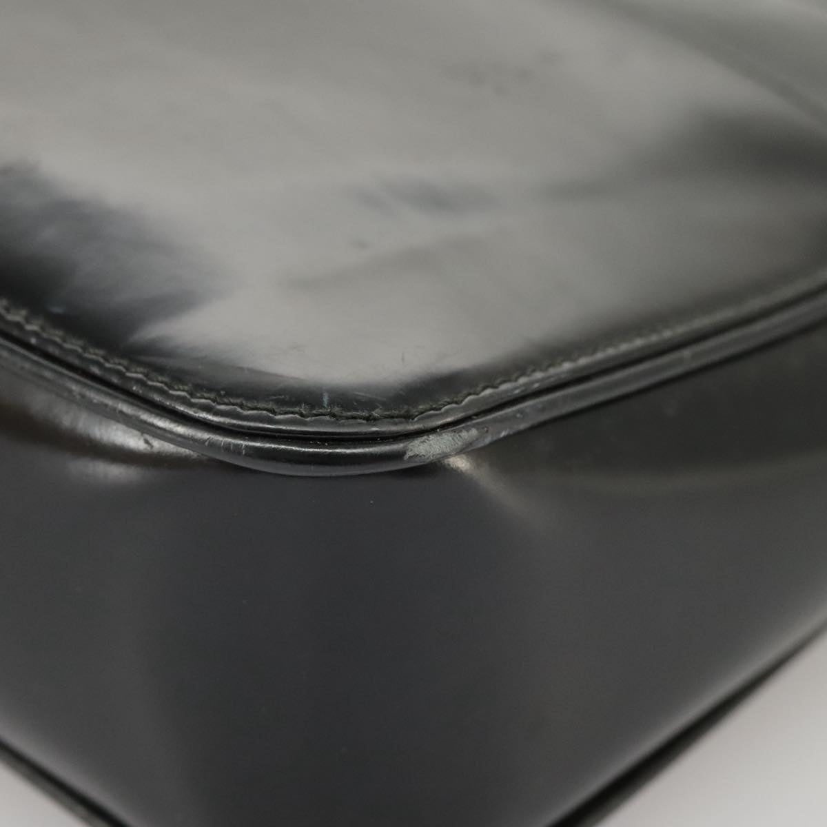 GUCCI Tote Bag Patent Leather Black Silver 002 002 - 15