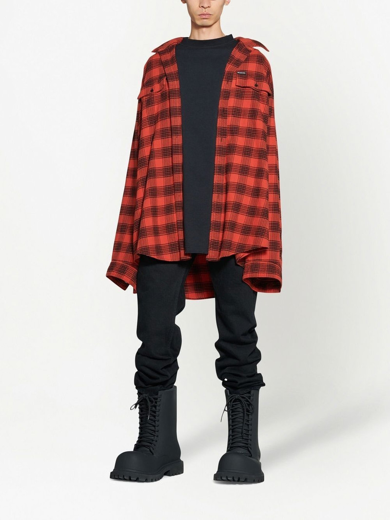 BALENCIAGA check-print cotton shirt outlook