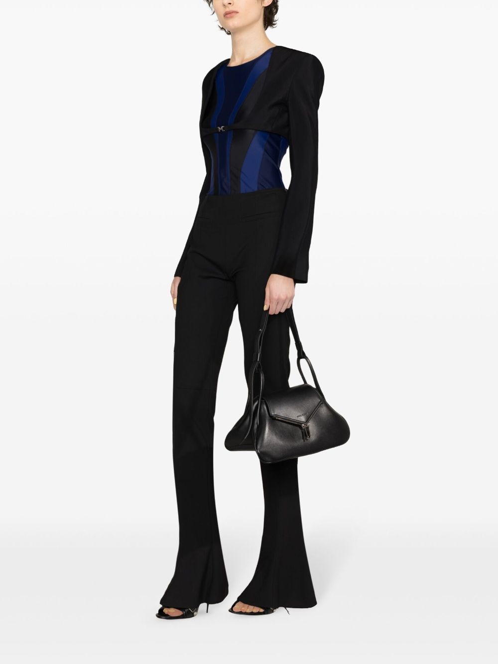 logo-plaque cropped jacket - 3
