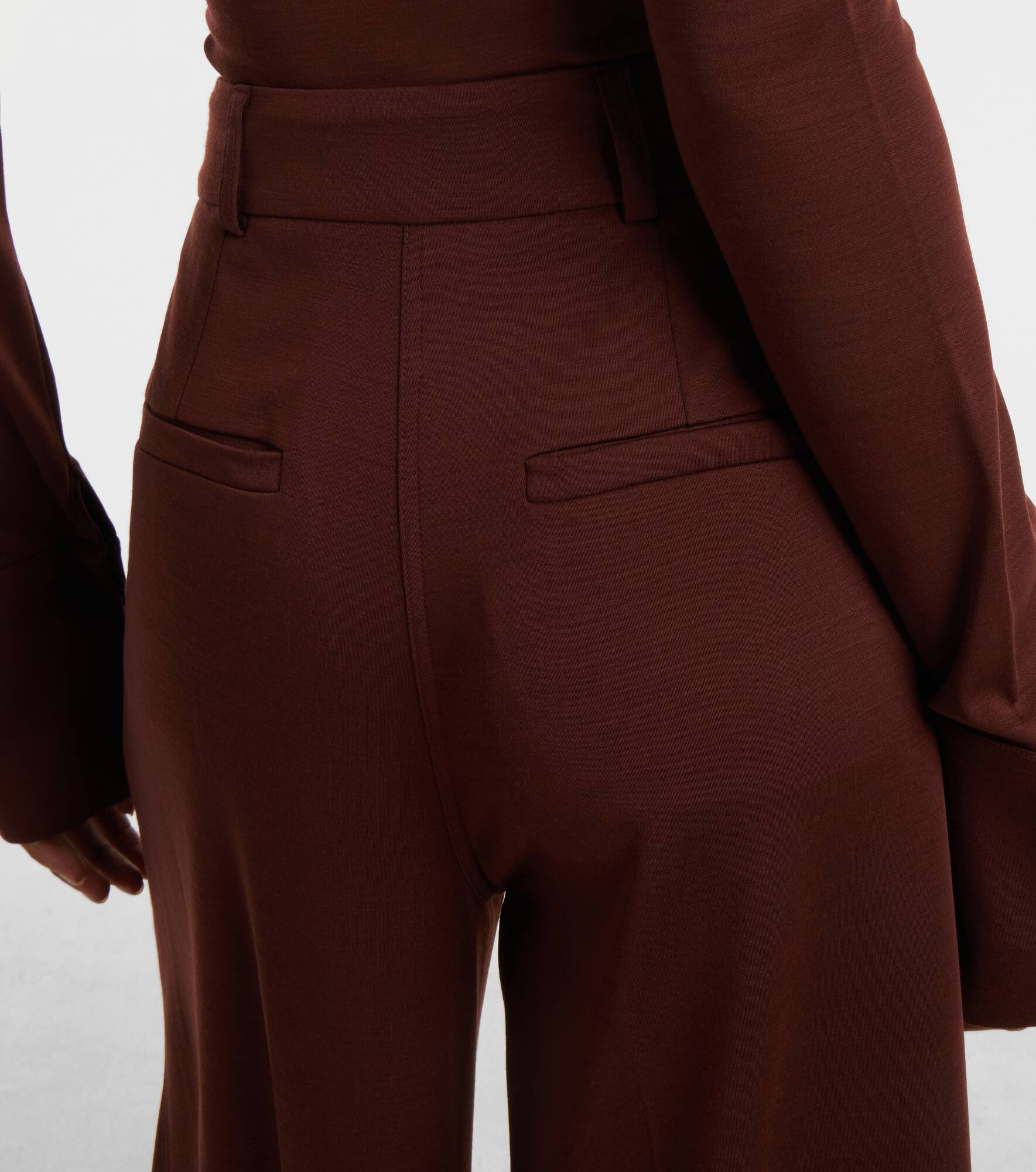 Natale high-rise wool wide-leg pants - 6
