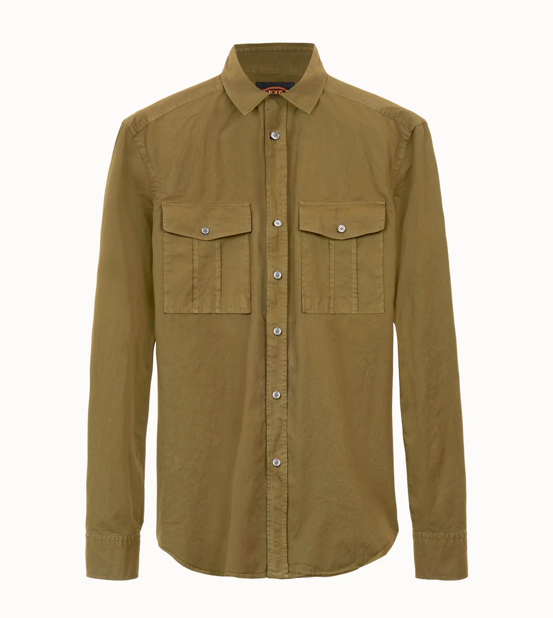 SHIRT IN COTTON - GREEN - 1