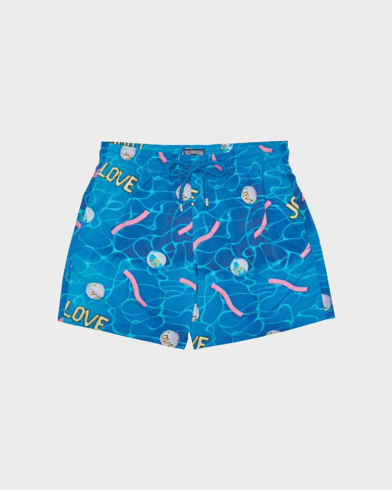 Men Stretch Short Swim Shorts Side Ways - Vilebrequin x Joel Mesler 1