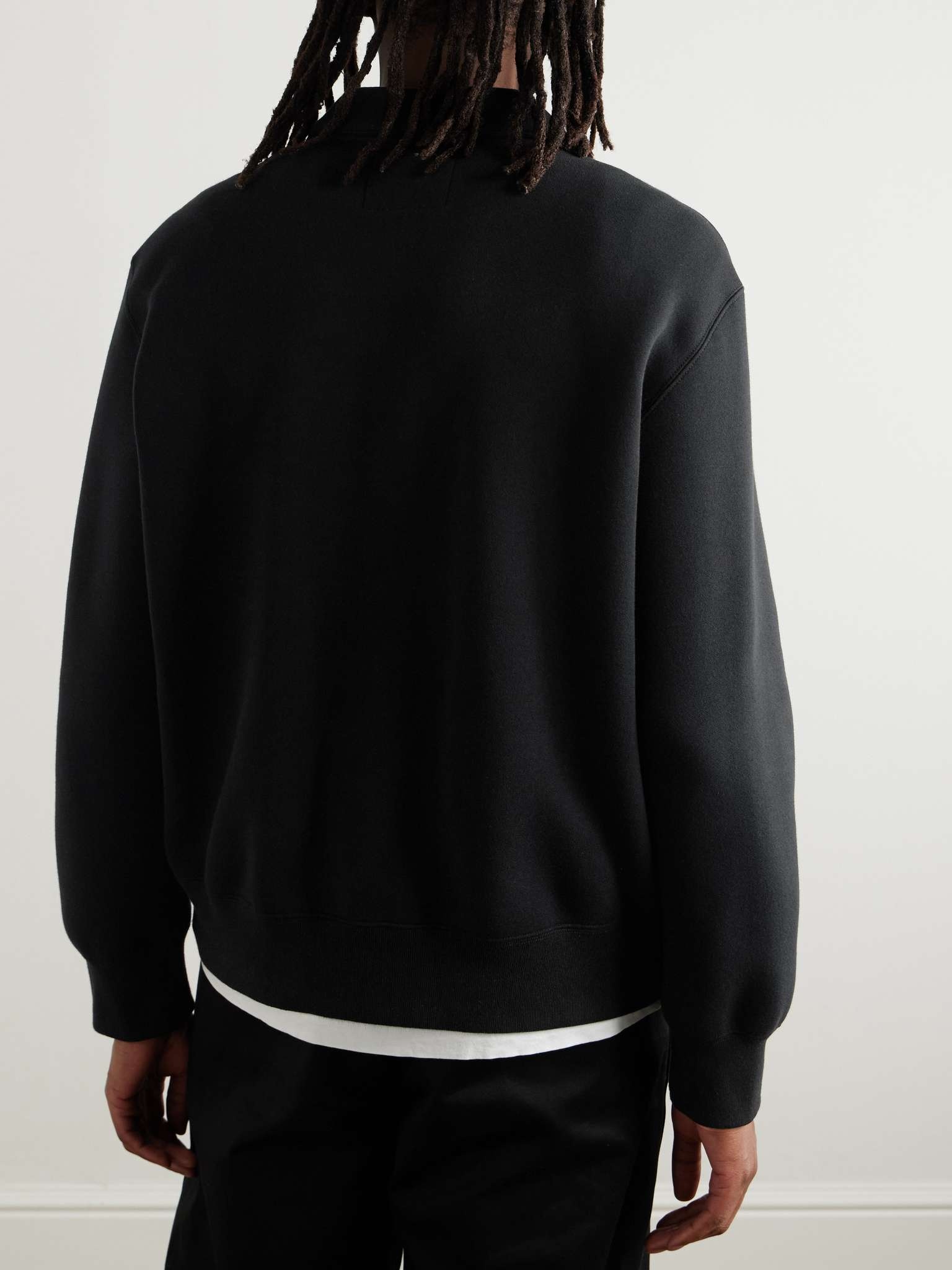 Sponge Cotton-Blend Fleece Half-Zip Sweatshirt - 3