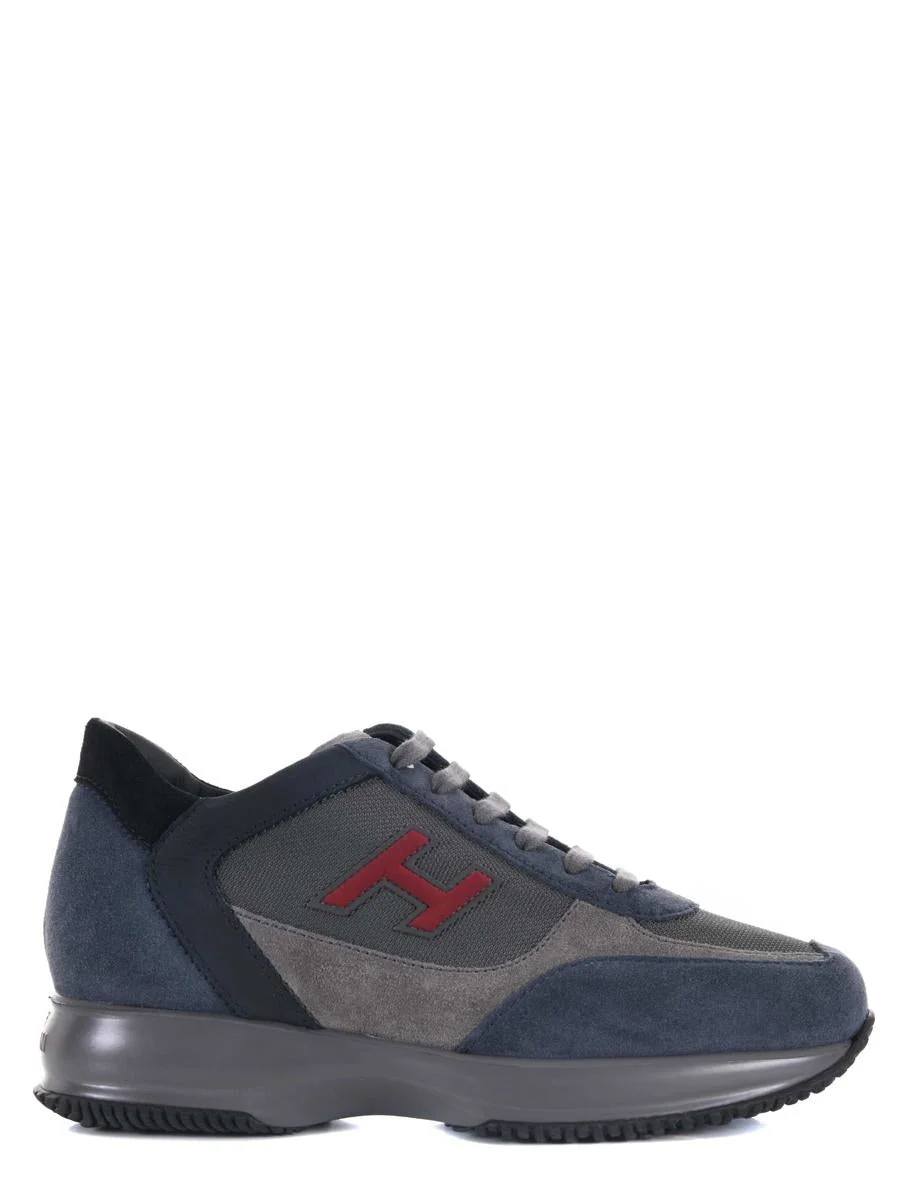 Hogan 'H Floc' Blue Suede Sneakers - 1