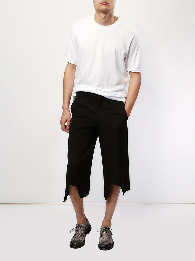 Comme des Garçons Homme Plus uneven cropped trousers outlook