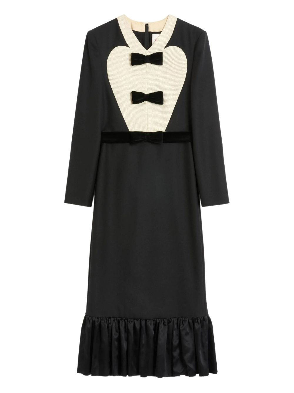 bow-detail midi dress - 2