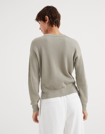 Brunello Cucinelli English rib cotton sweater outlook