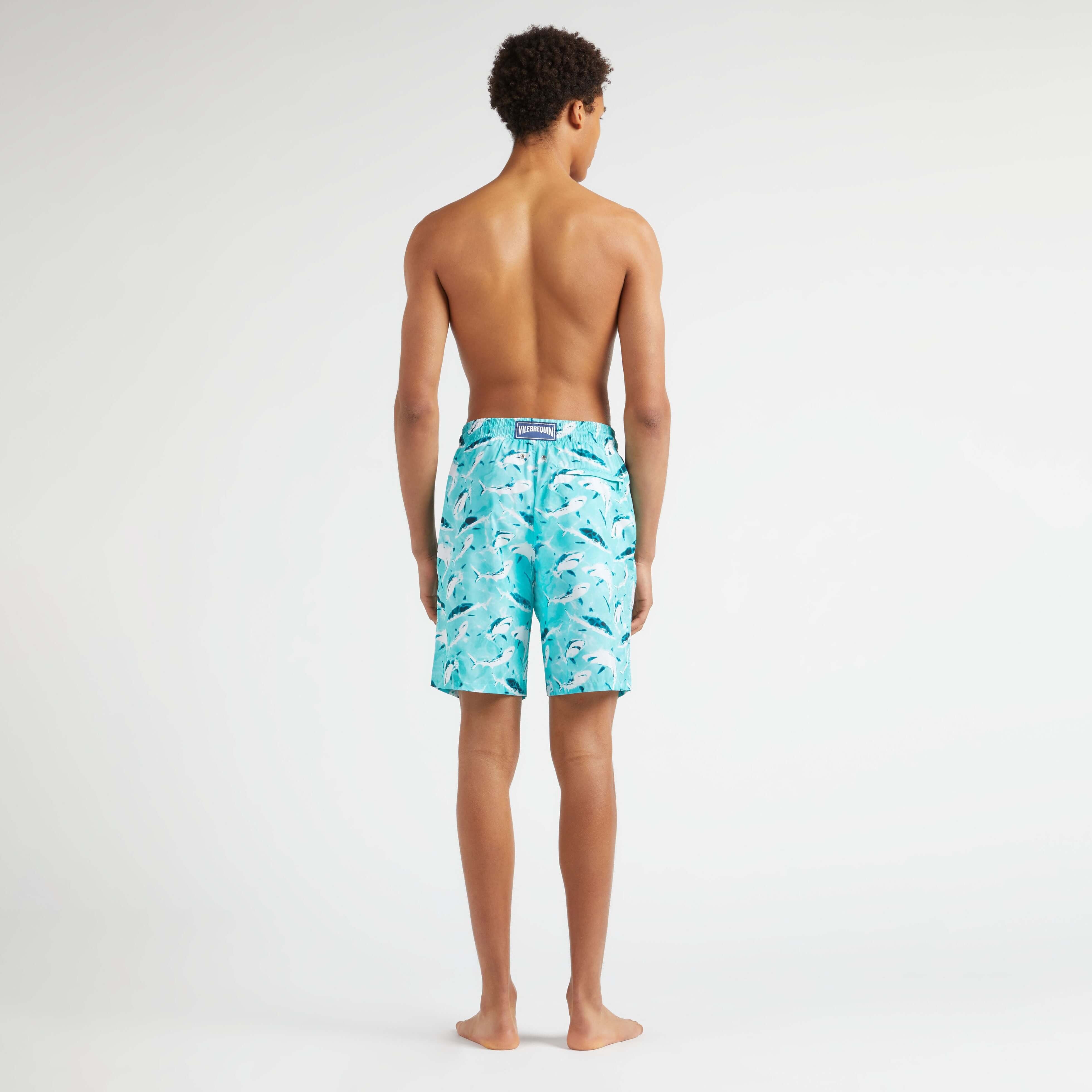 Men Ultra-light and Packable Long Swim Trunks Requins - 4
