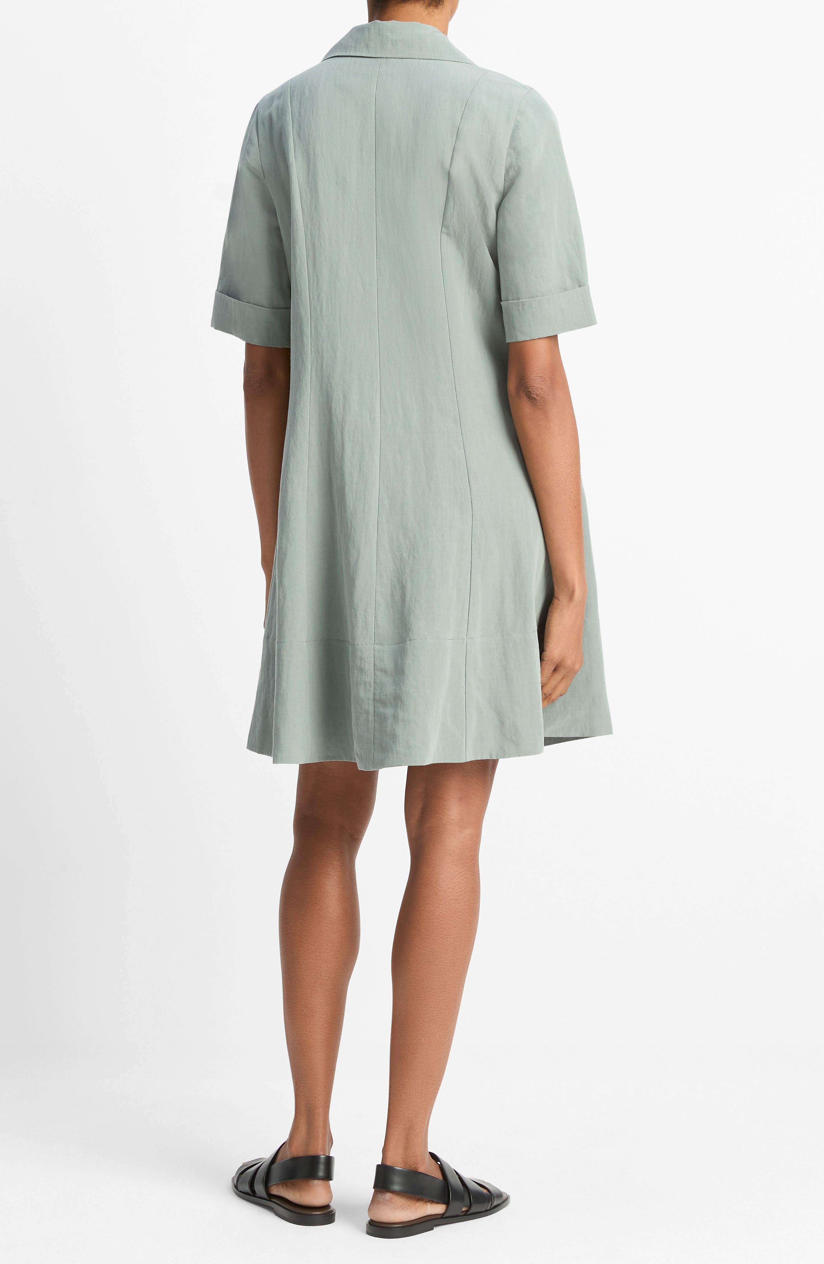 Vince Collar A-Line Dress in Clay Sage at Nordstrom - 2