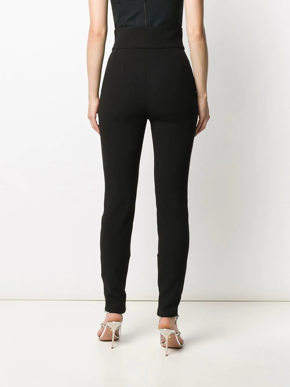 high-rise slim-fit trousers - 4