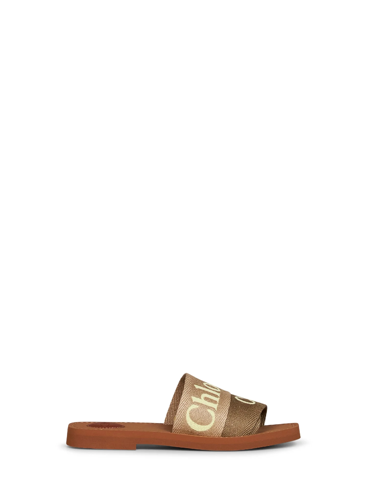 Sand and yellow Woody flat sandals - 1