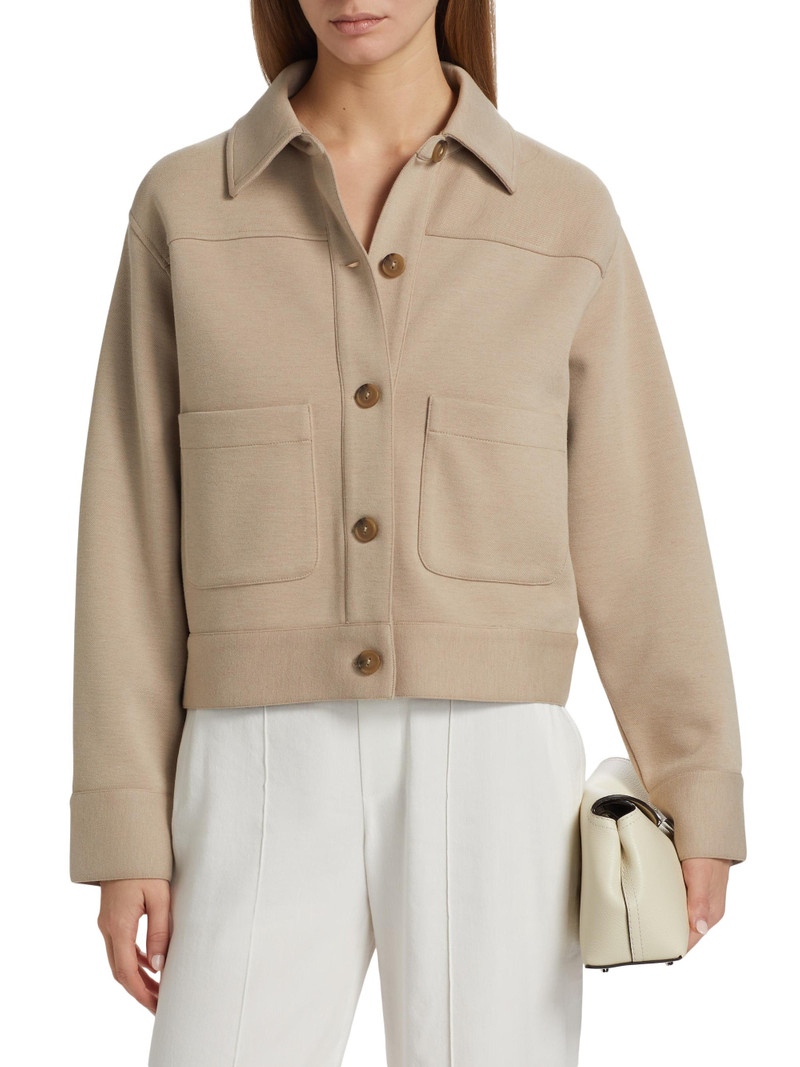 Women's Button-Front Crop Jacket - Light Sandbar 3