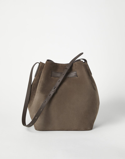 Brunello Cucinelli Suede soft bag with belt detail outlook