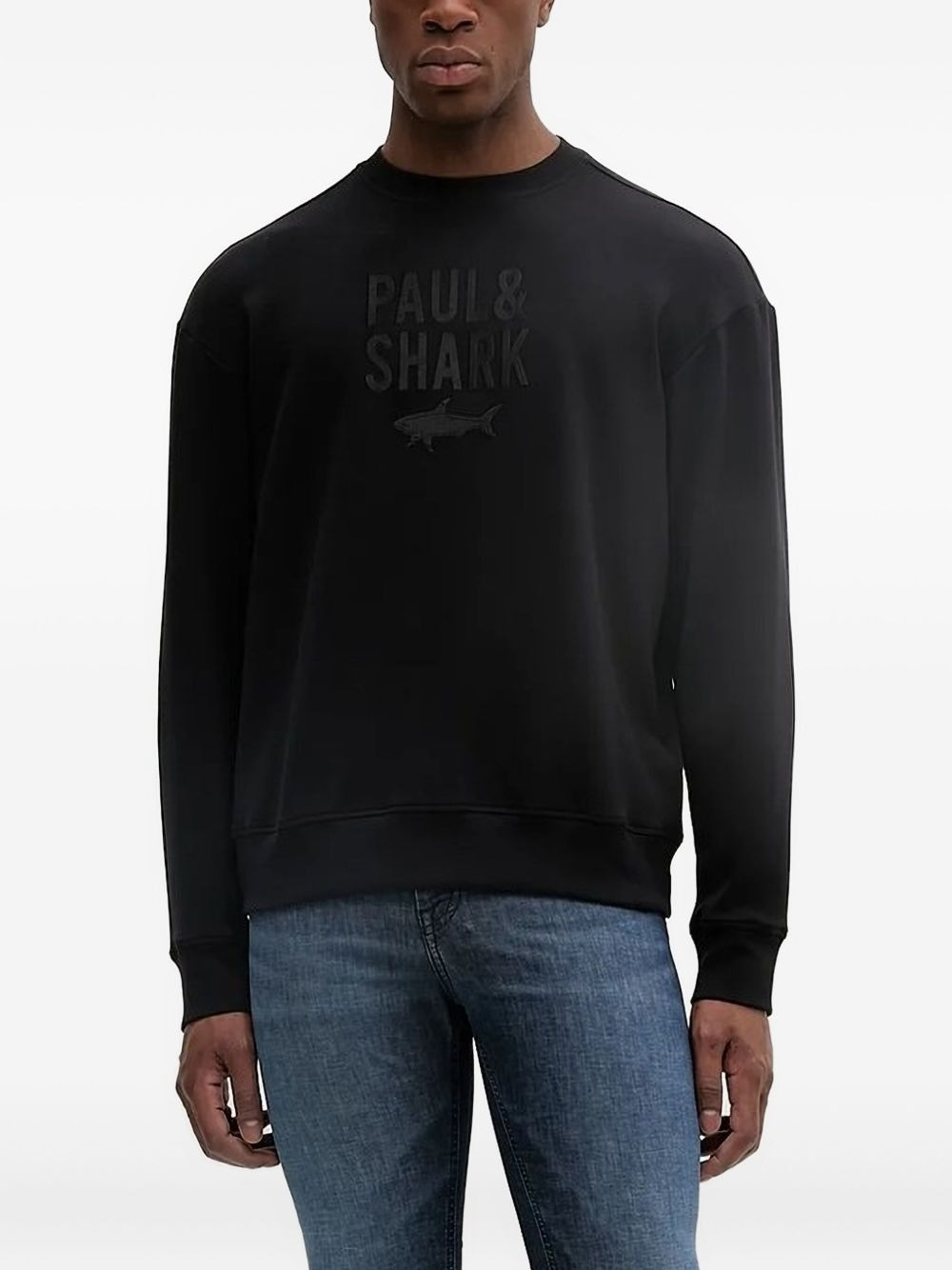 logo-embroidered sweatshirt - 1