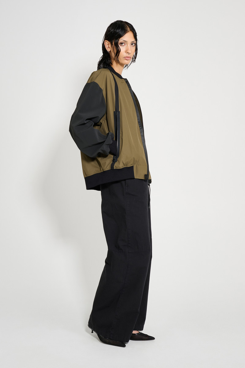 Bredsand Zip Bomber Jacket Green 1