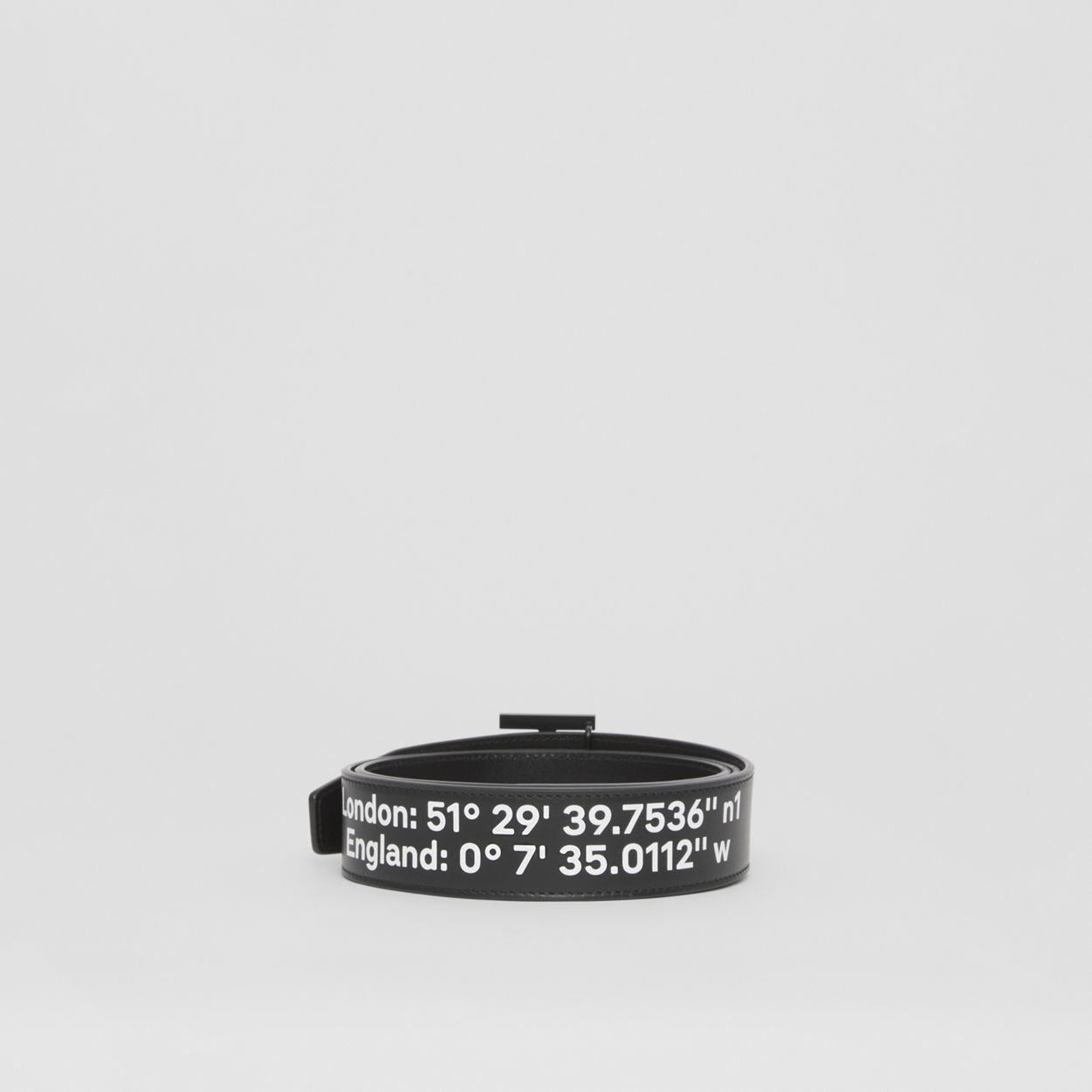 Coordinates Print Leather Belt - Online Exclusive - 5