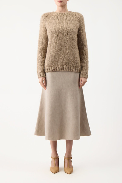 GABRIELA HEARST Freddie Skirt in Oatmeal Cashmere Wool outlook