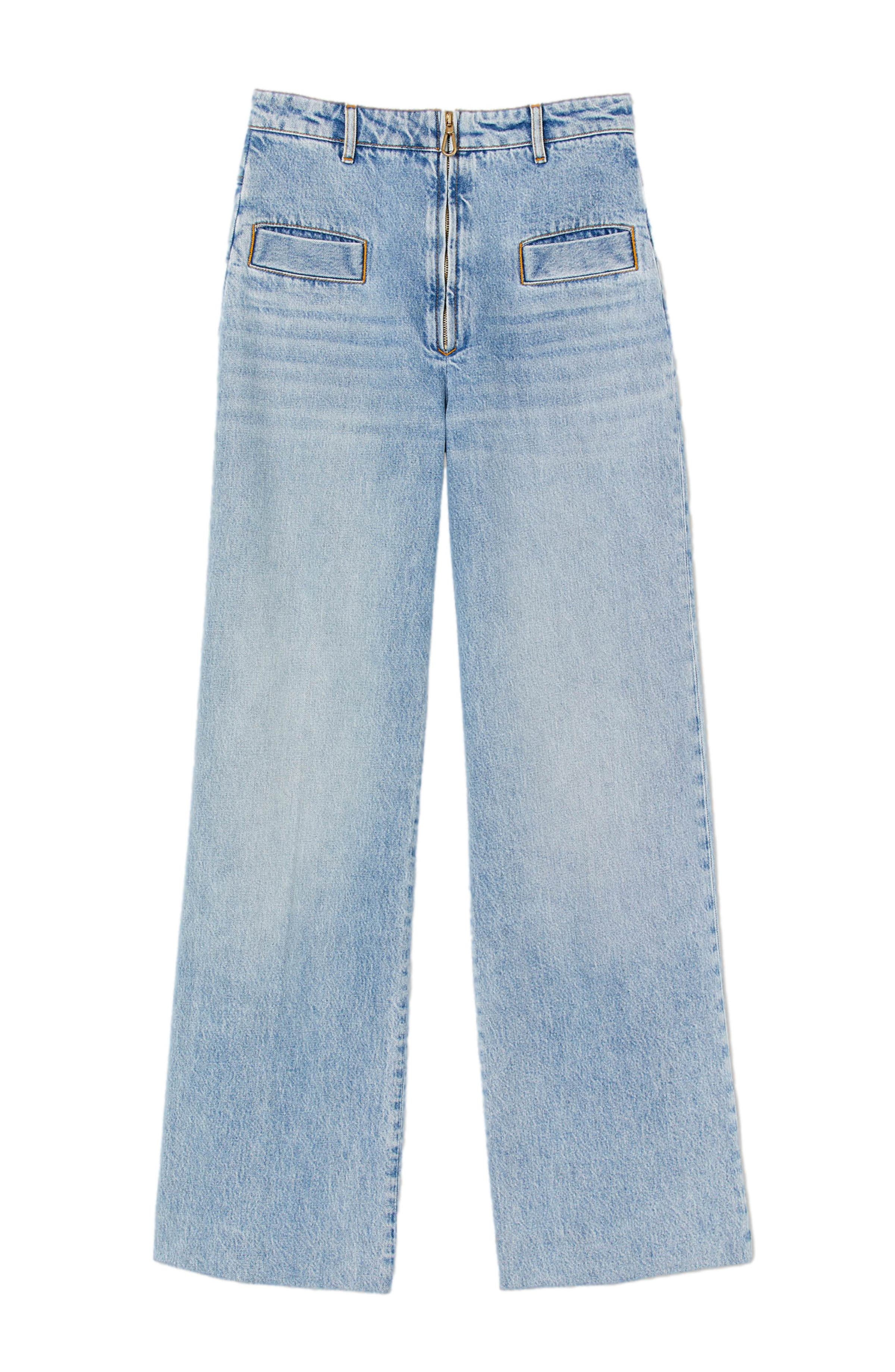 SANDRO Wide-leg jeans in Blue Jean at Nordstrom - 5