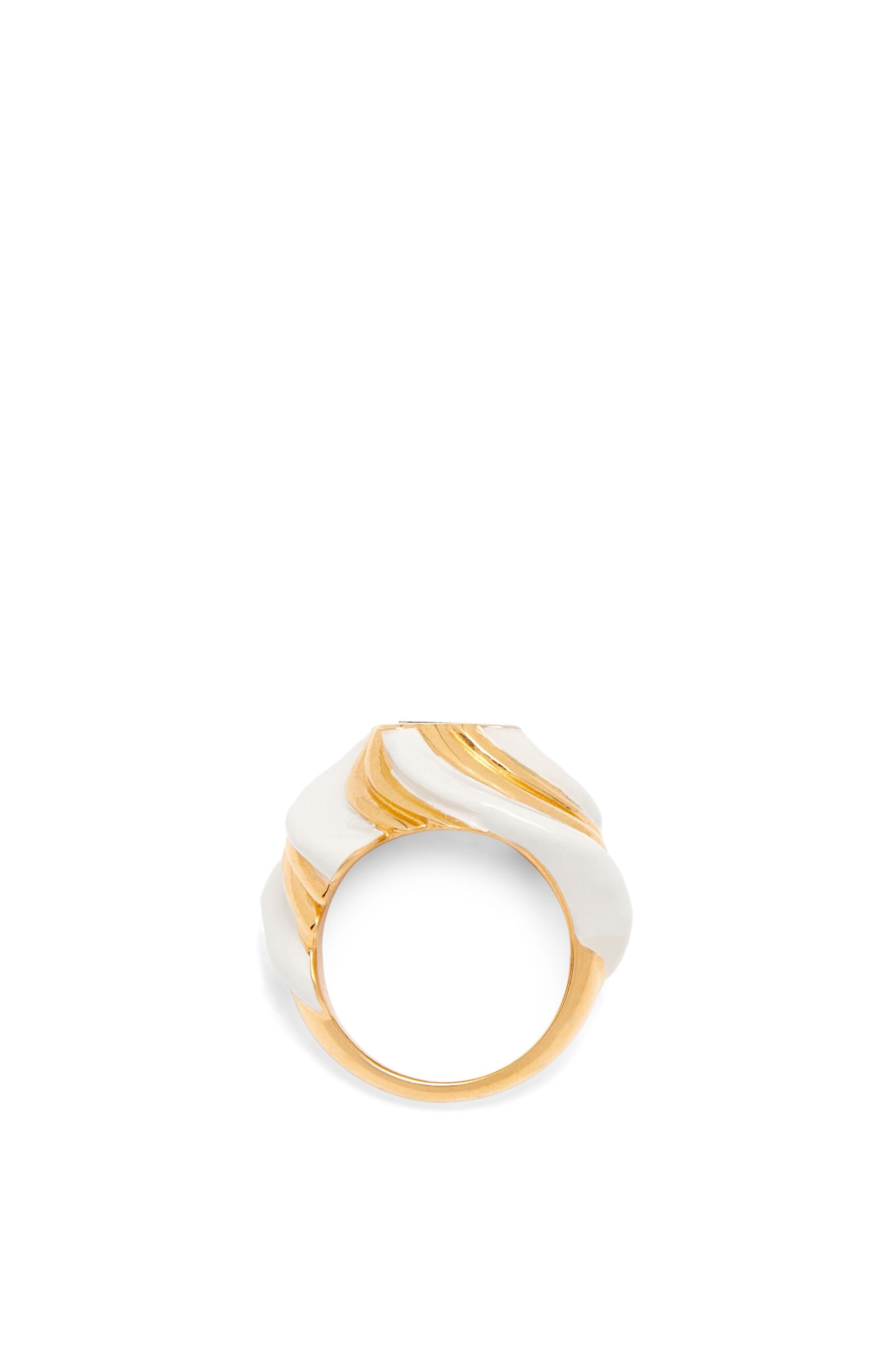 Twisted Anagram ring in sterling silver and enamel - 3