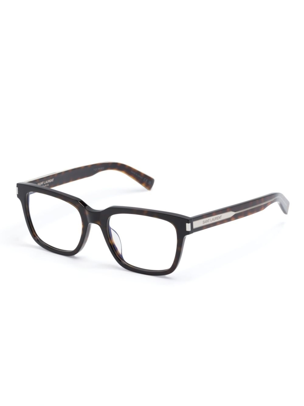 tortoiseshell-effect square-frame glasses - 2